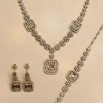 سرویس طلا نگین دار کد 1001
