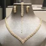 سرویس طلا نگیندار زرد