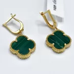 گوشواره ونکلیف سنگ سبز مالاکیت