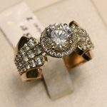 انگشتر پایه جواهر رزگلد کد 02