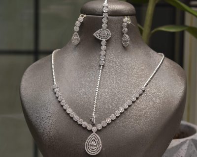 سرویس طلا اشکی نگین دار