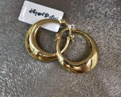 گوشواره طلا آینه ای