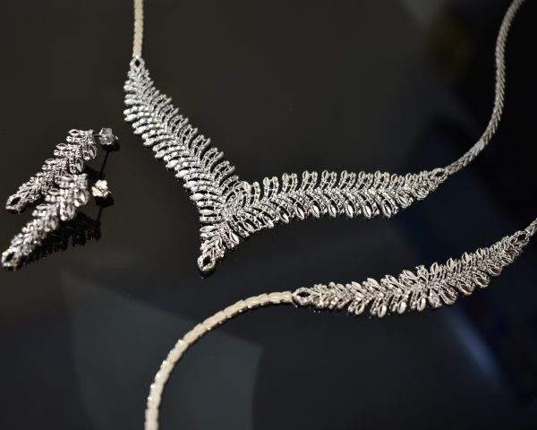 سرویس طلا تراش سفید کد611 - Image 1